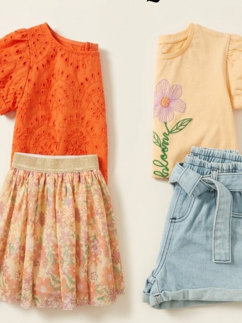 Girls Summer Outfits Lot Size 5 – 2 Cute Sets (Kids Headquarters & Shein)